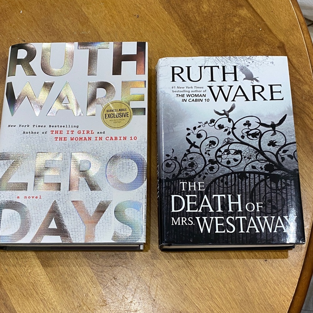 Bundle of 2, Ruth Ware, hardcover books.